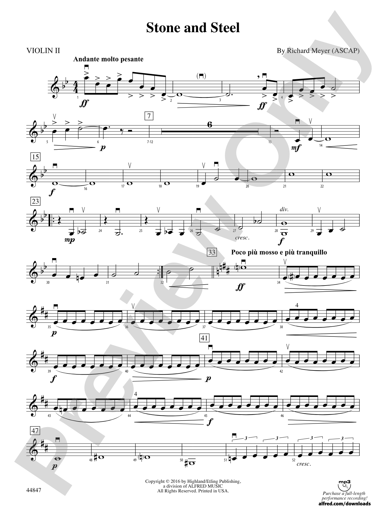 Stone and Steel: 2nd Violin