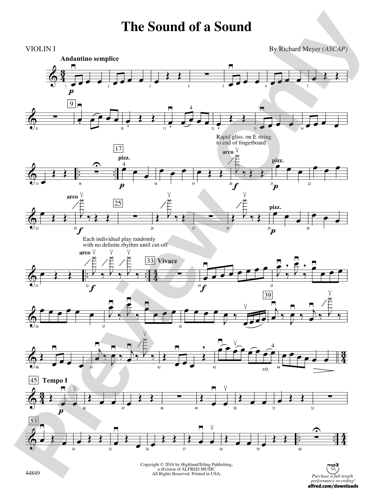 The Sound of a Sound: 1st Violin