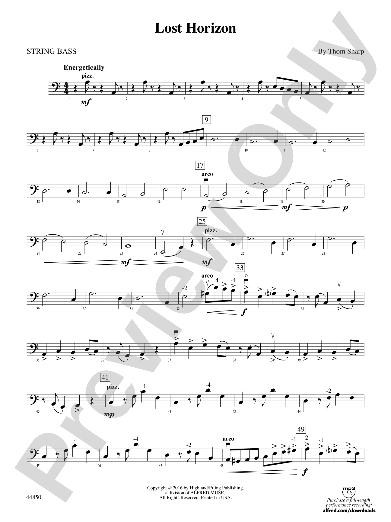 Lost Horizon: String Bass