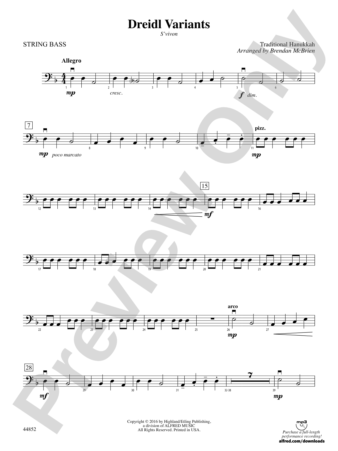 Dreidl Variants: String Bass