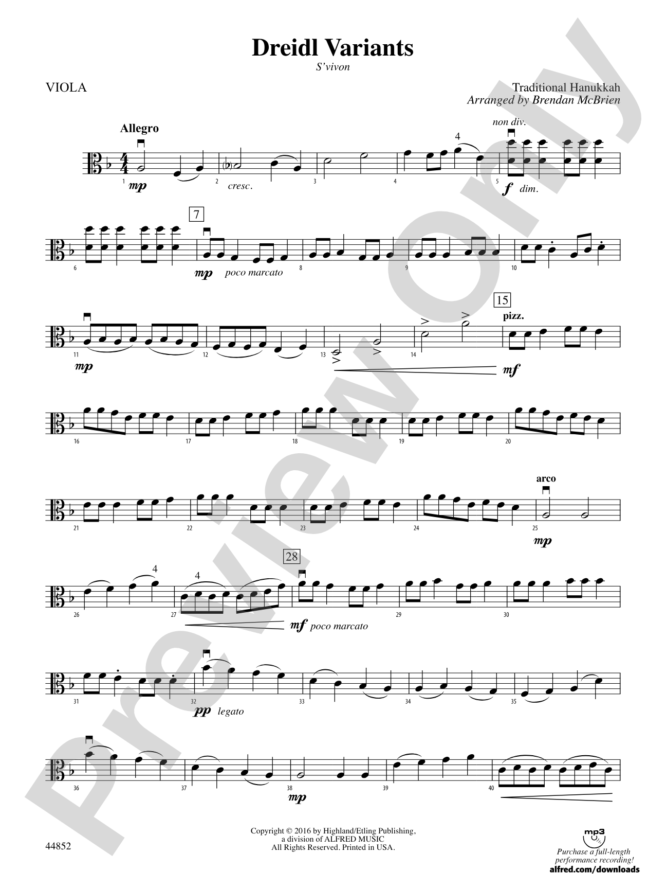 Dreidl Variants: Viola