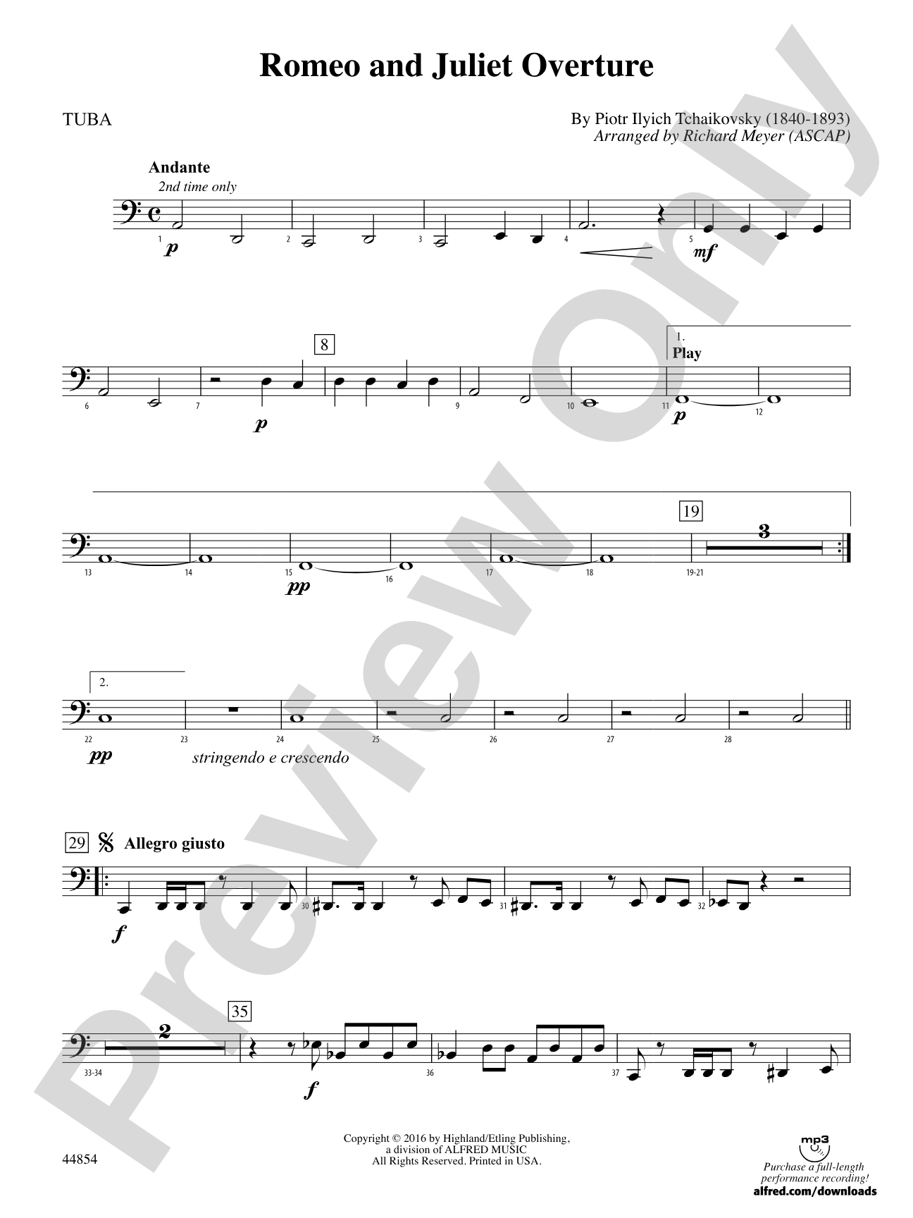 Romeo and Juliet Overture: Tuba
