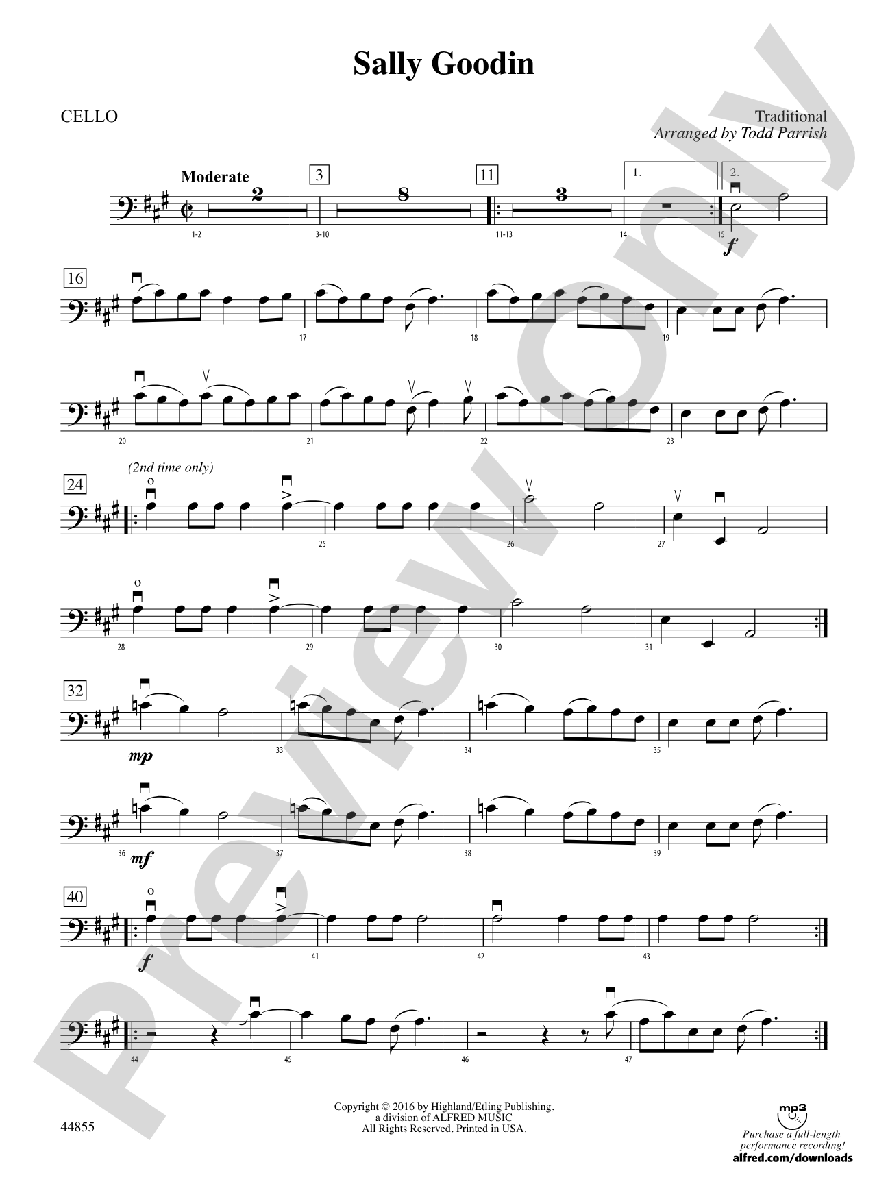 Sally Goodin: Cello