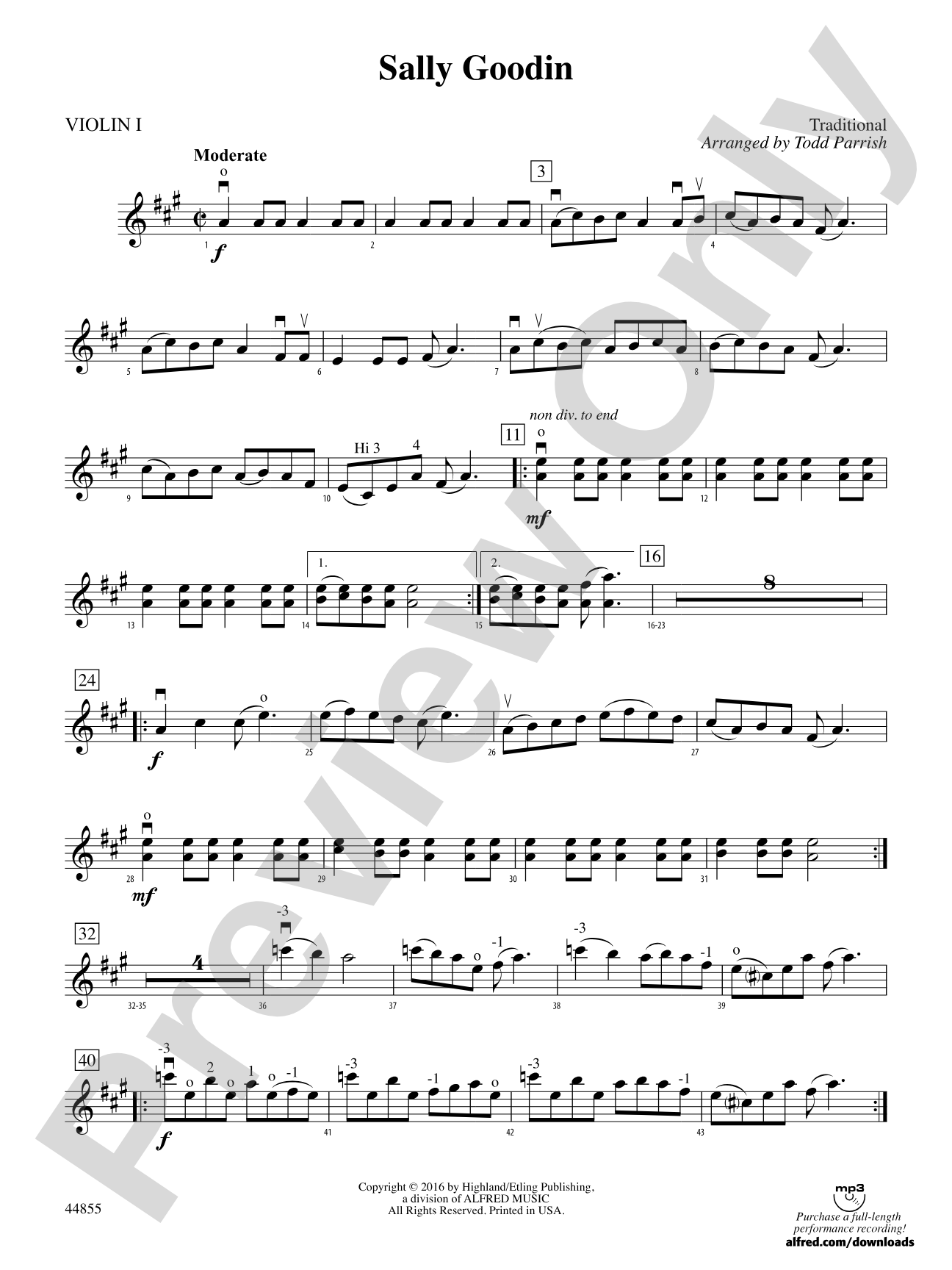 Sally Goodin: 1st Violin