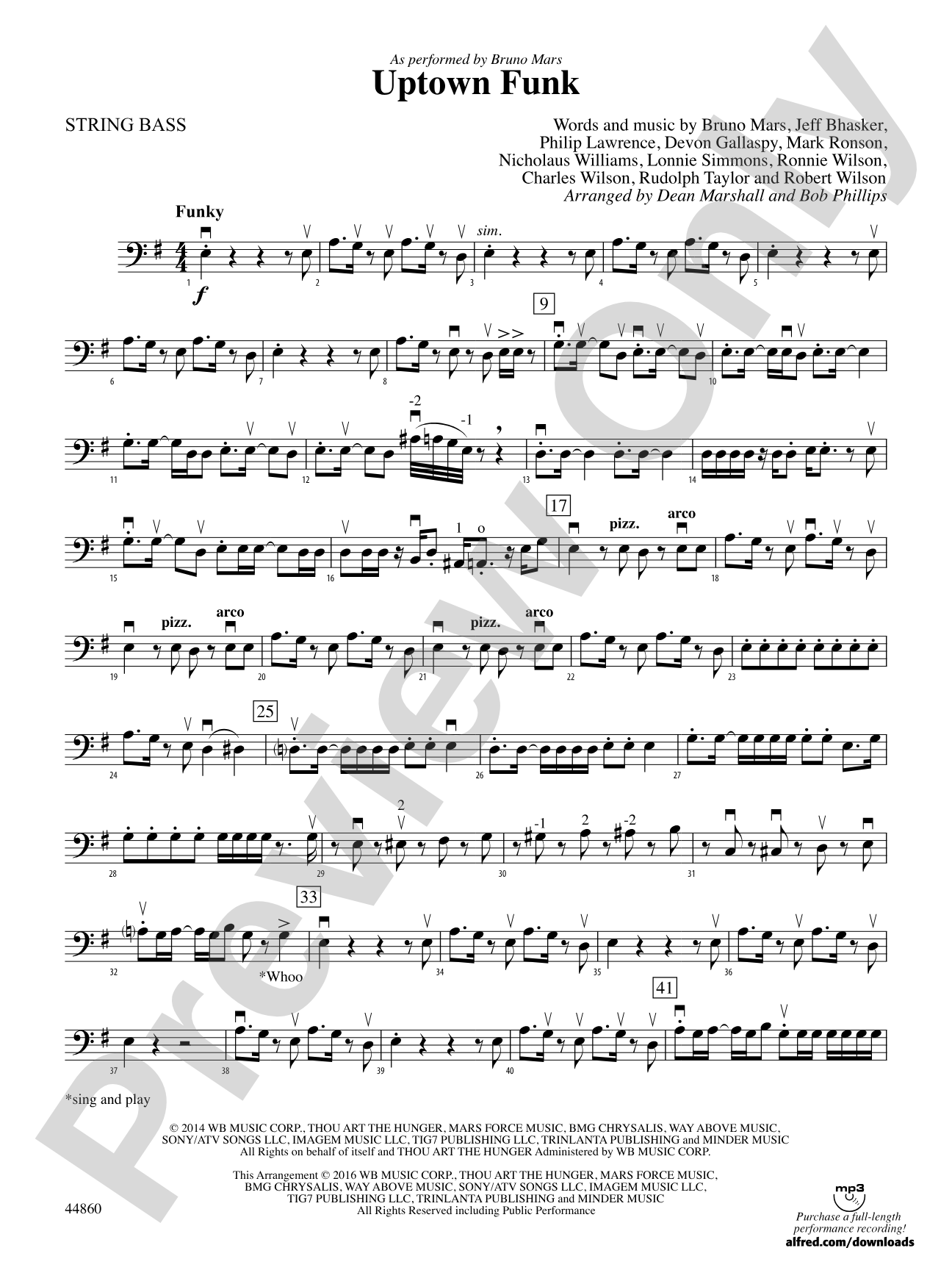Uptown Funk: String Bass