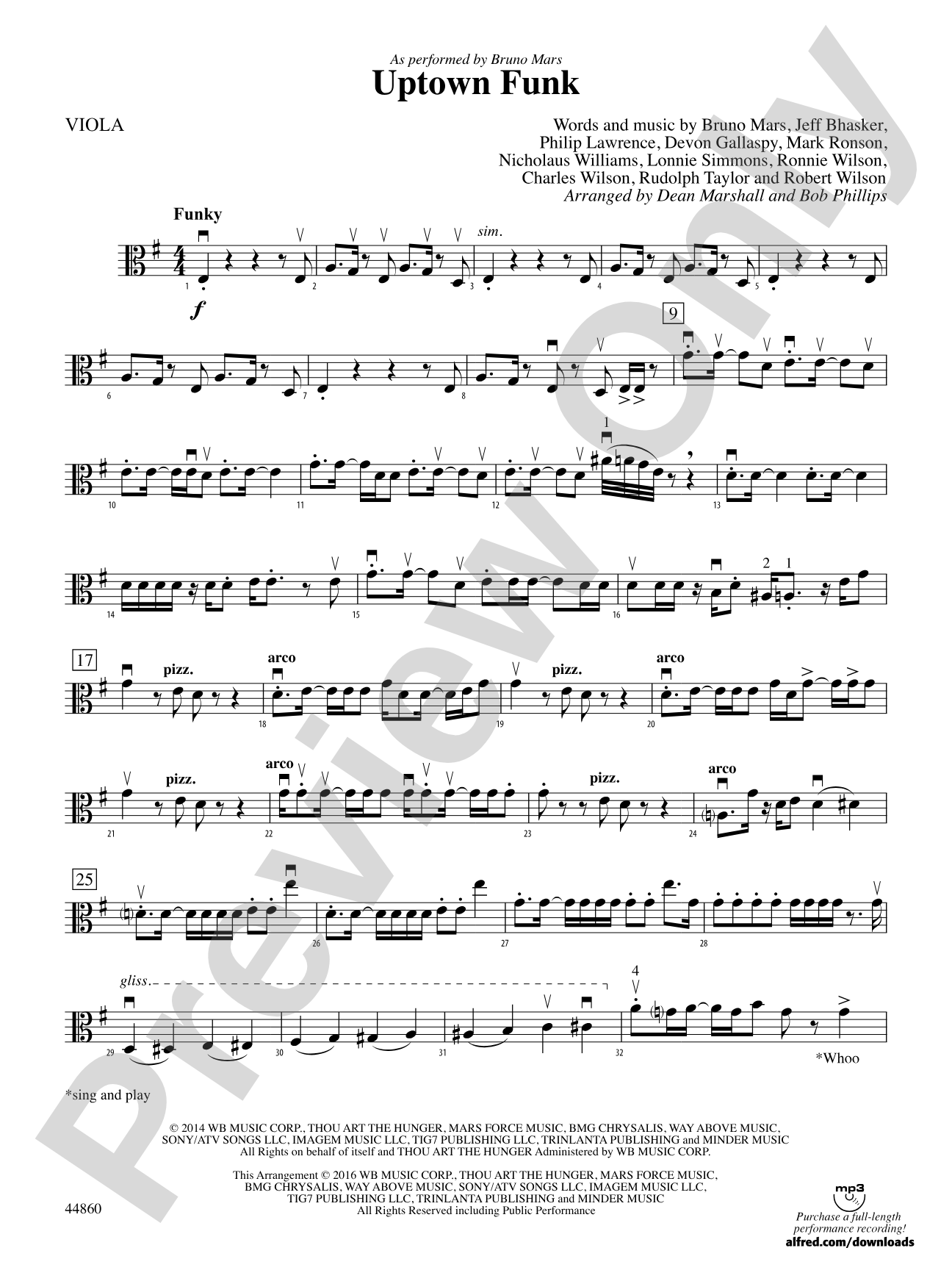Uptown Funk: Viola