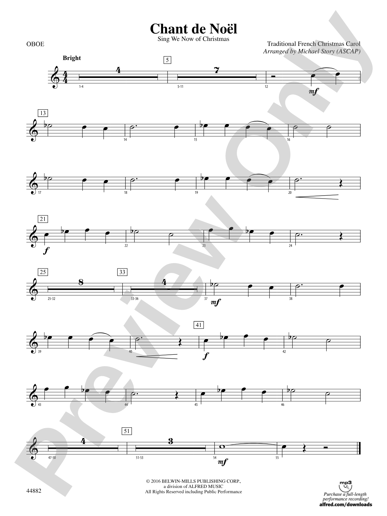 Chant de Noël: Oboe