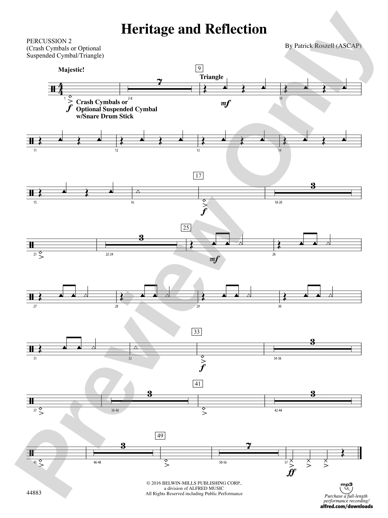 Heritage and Reflection: 2nd Percussion