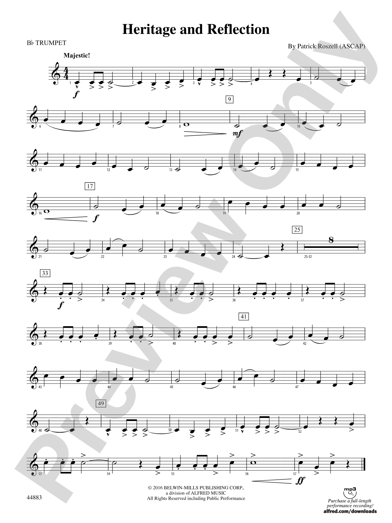 Heritage and Reflection: 1st B-flat Trumpet