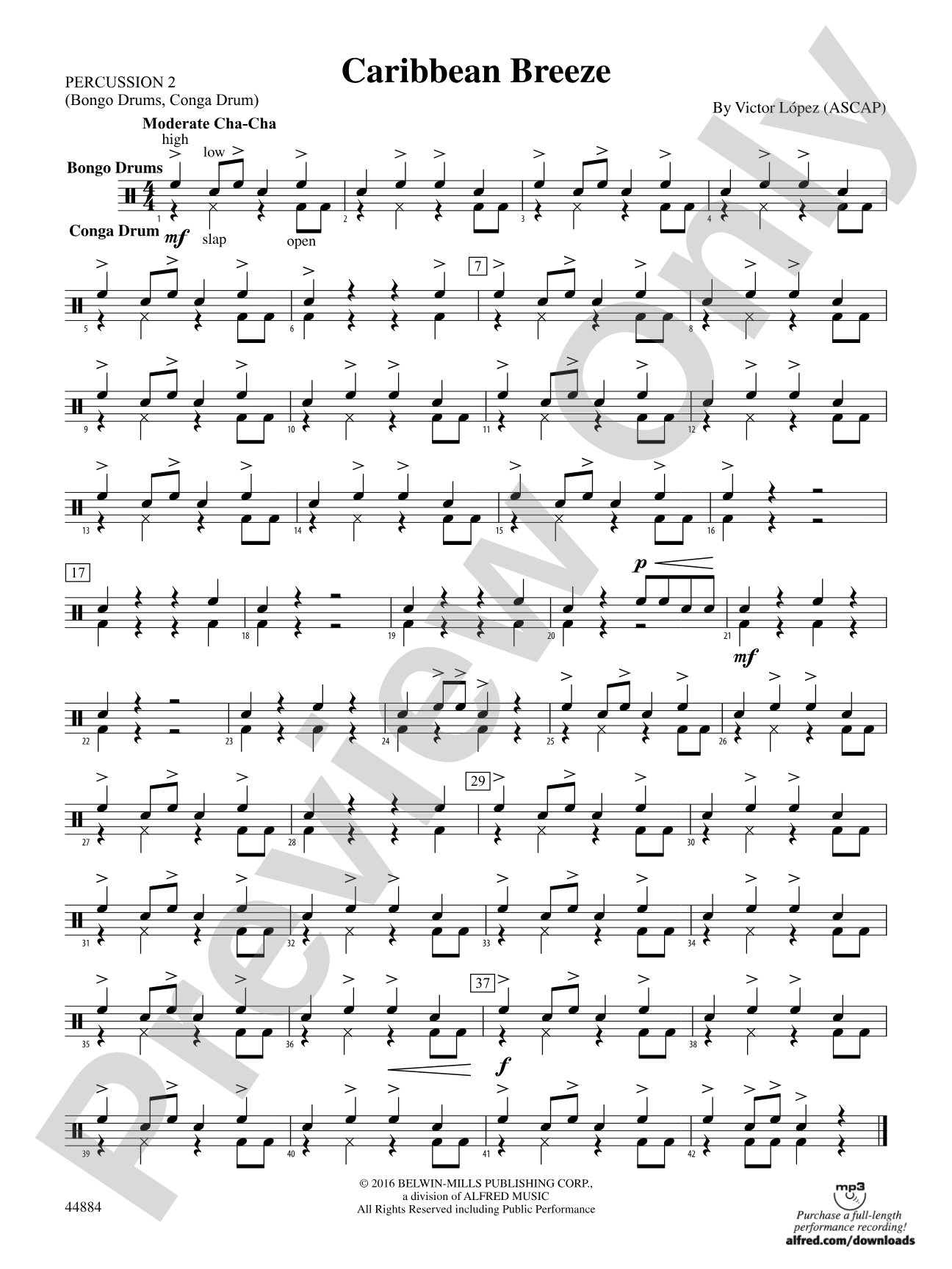 Caribbean Breeze: 2nd Percussion