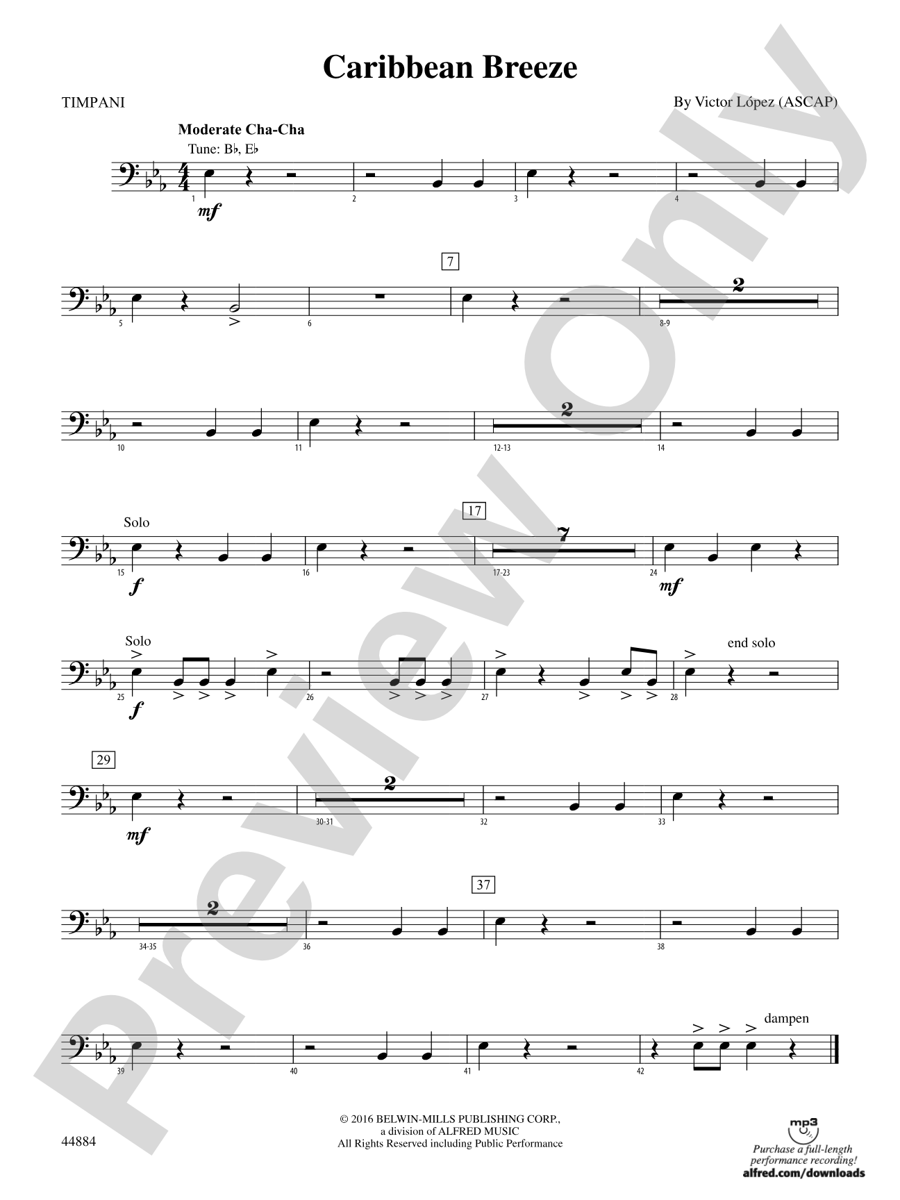 Caribbean Breeze: Timpani