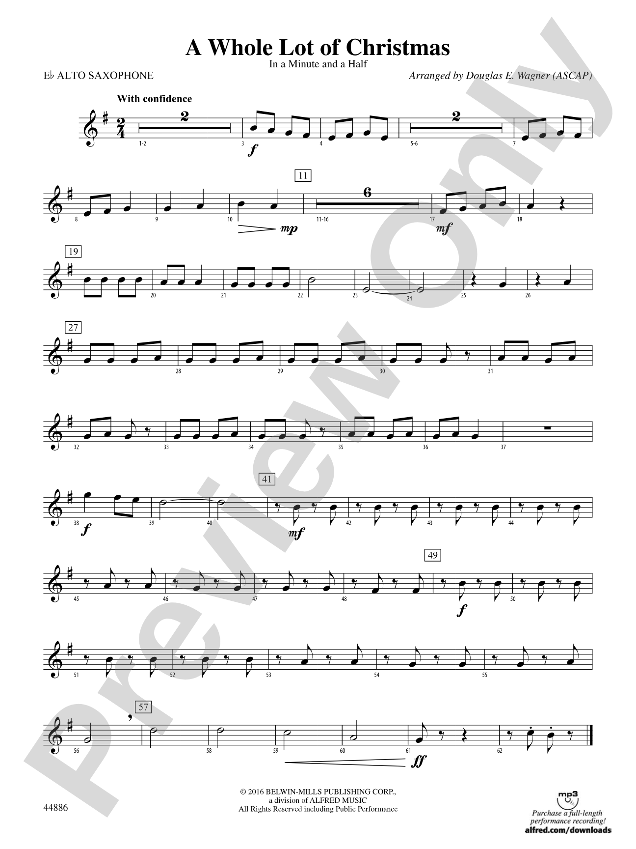 A Whole Lot of Christmas: E-flat Alto Saxophone