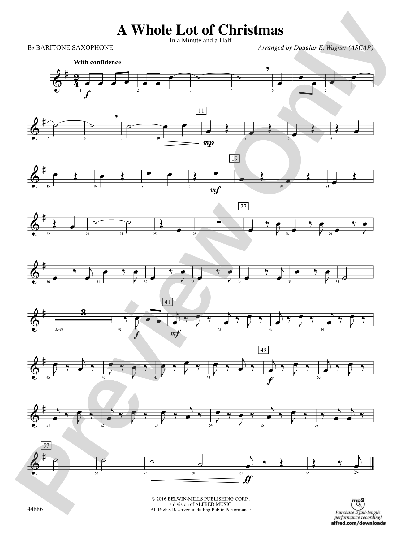 A Whole Lot of Christmas: E-flat Baritone Saxophone