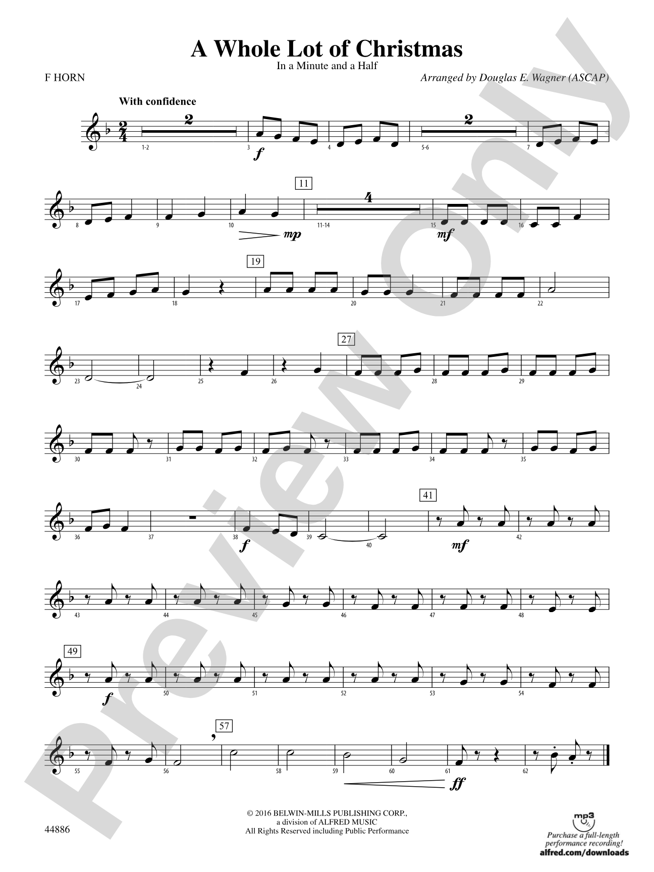 A Whole Lot of Christmas: 1st F Horn