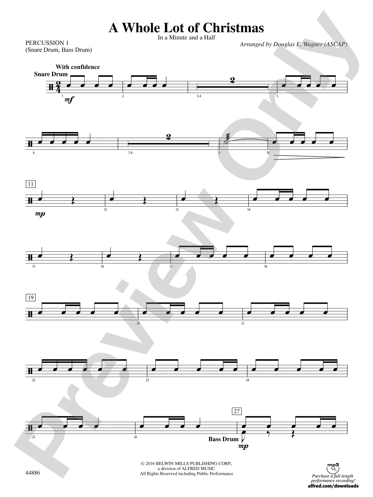 A Whole Lot of Christmas: 1st Percussion
