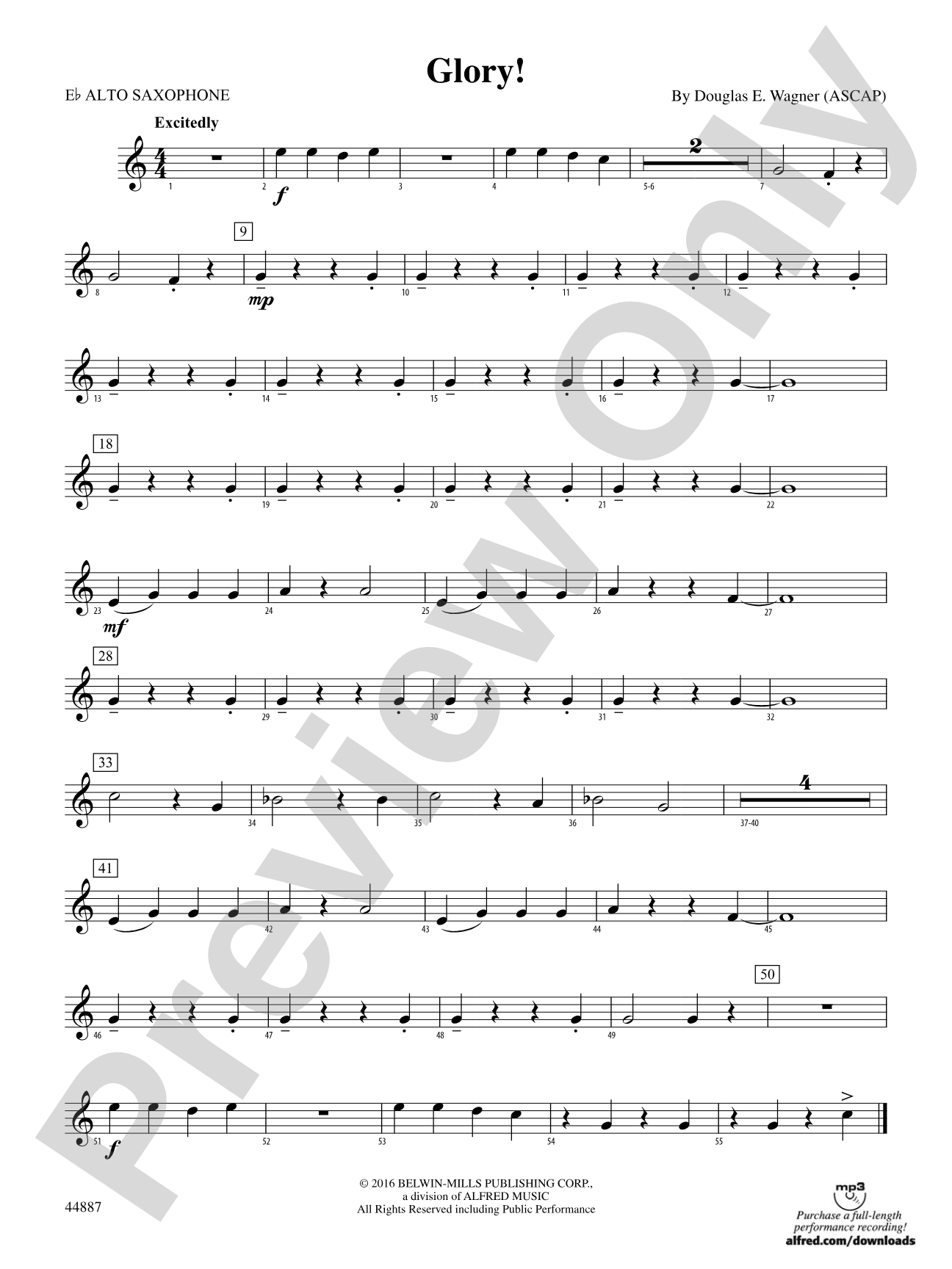 Glory!: E-flat Alto Saxophone