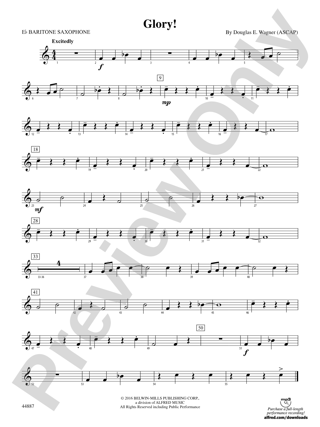 Glory!: E-flat Baritone Saxophone