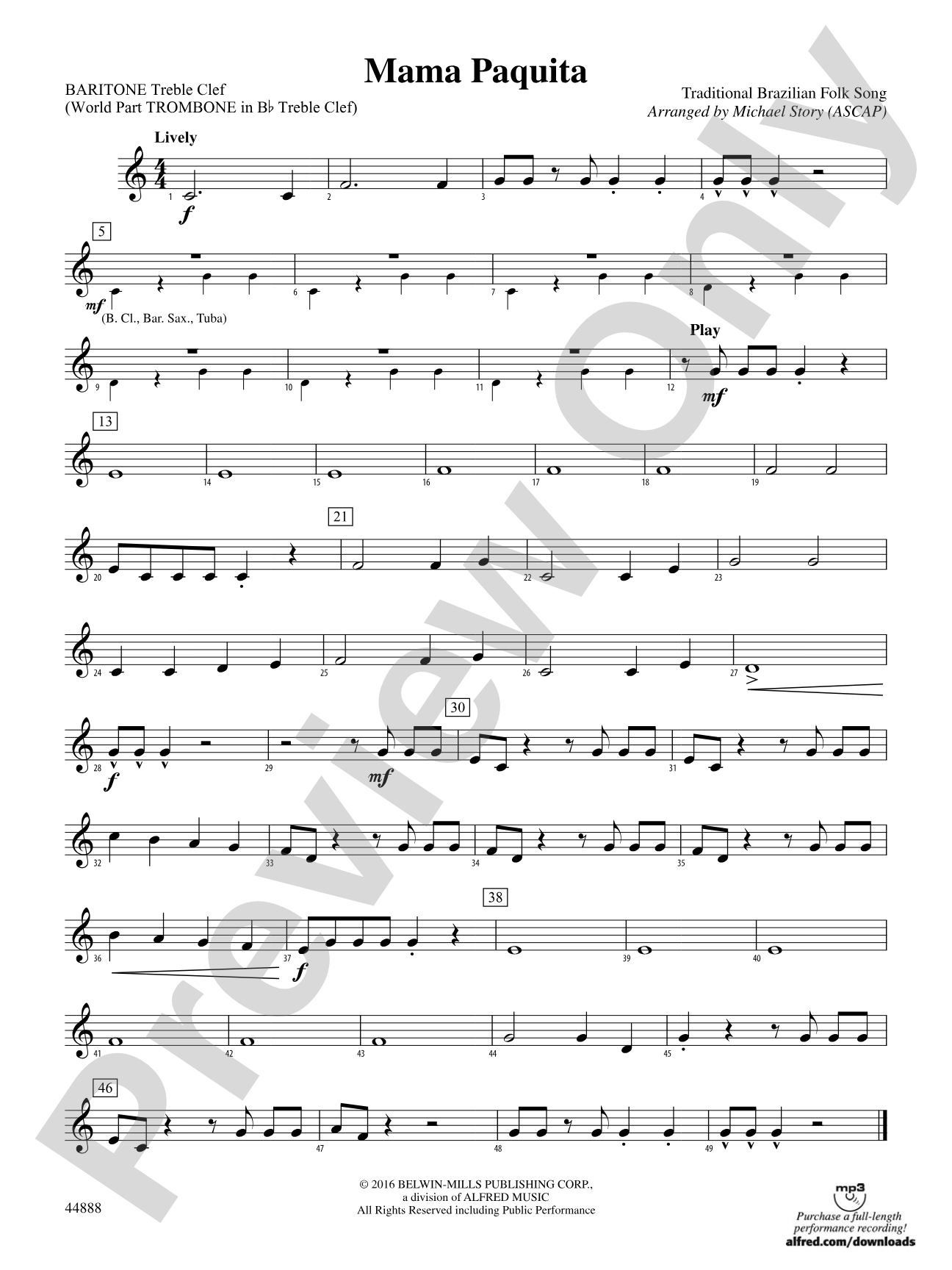 Mama Paquita: Baritone T.C.