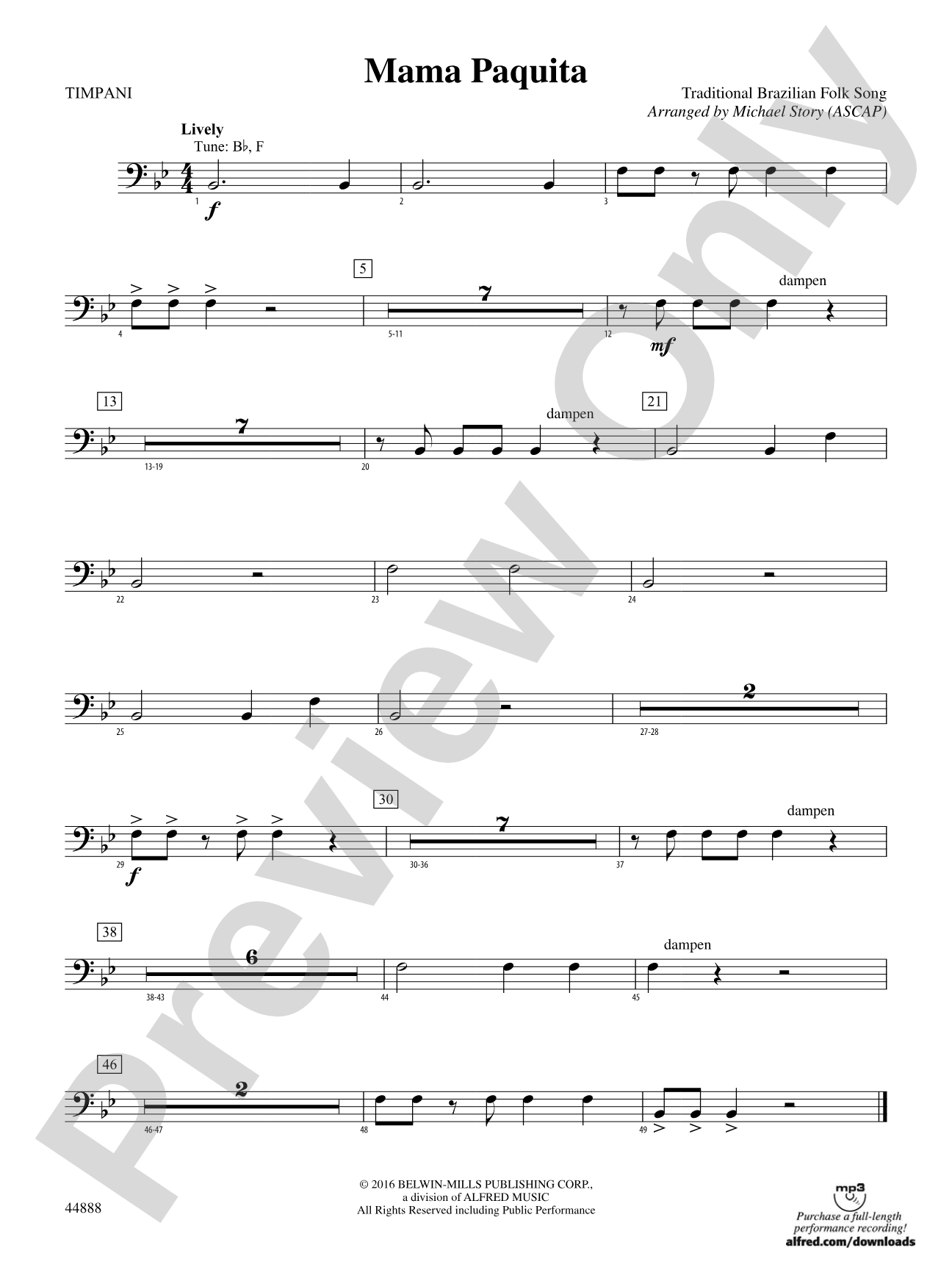 Mama Paquita: Timpani