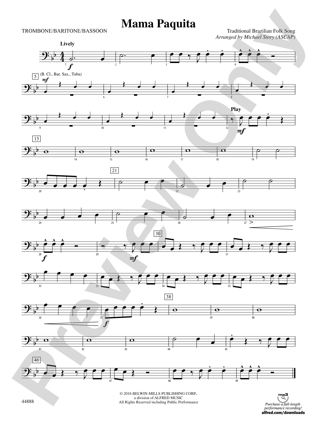 Mama Paquita: 1st Trombone