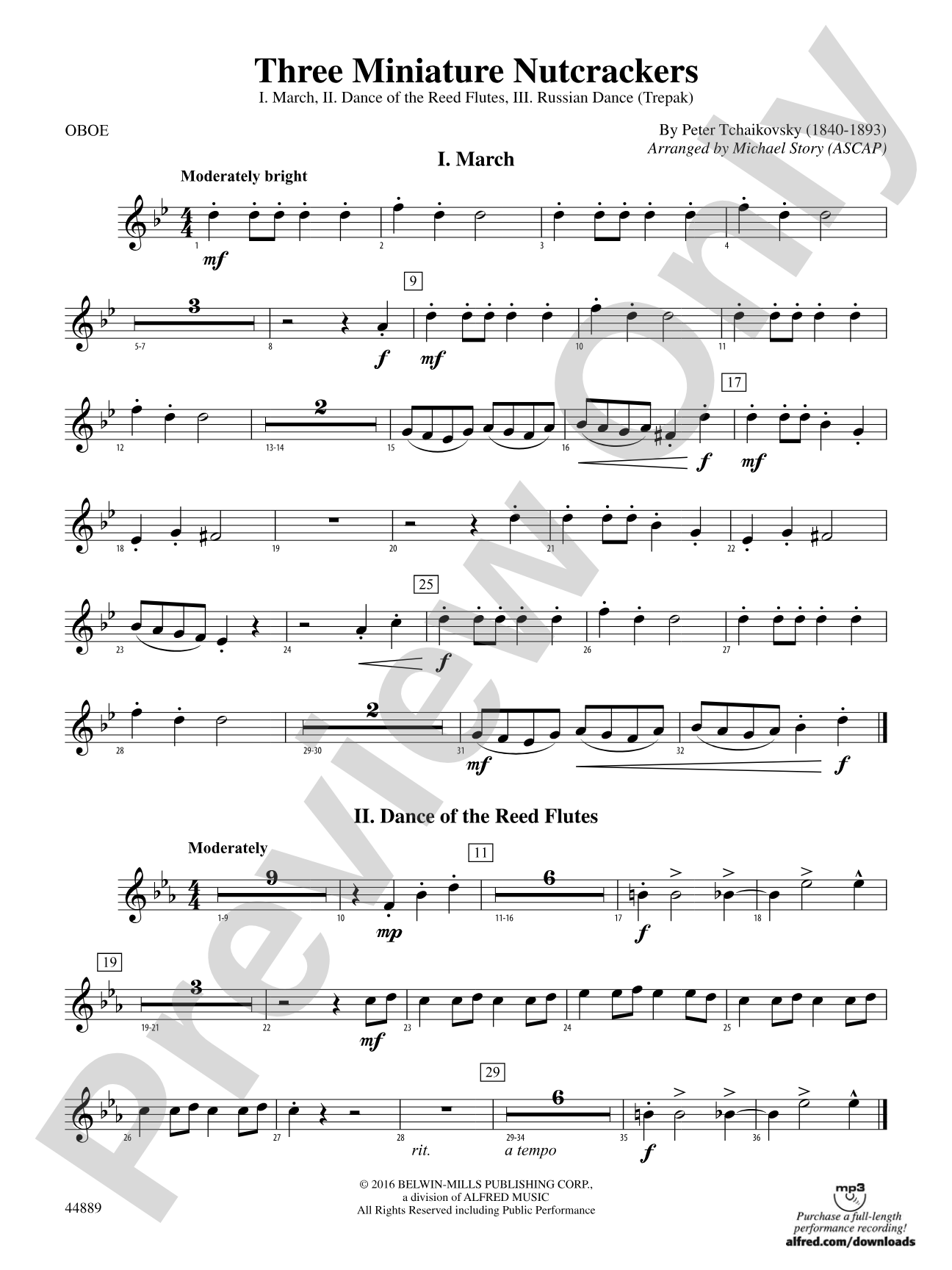 Three Miniature Nutcrackers: Oboe