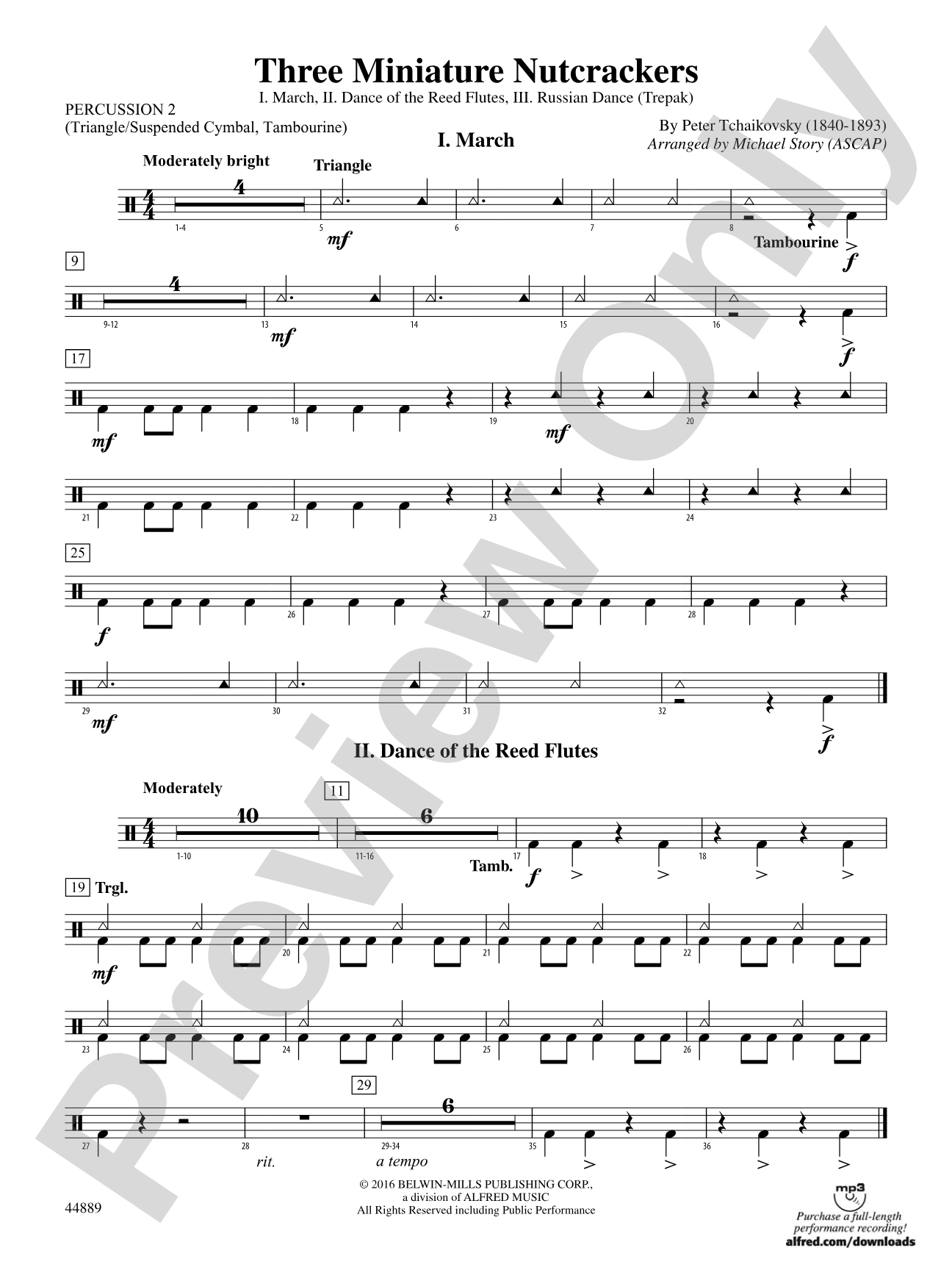 Three Miniature Nutcrackers: 2nd Percussion