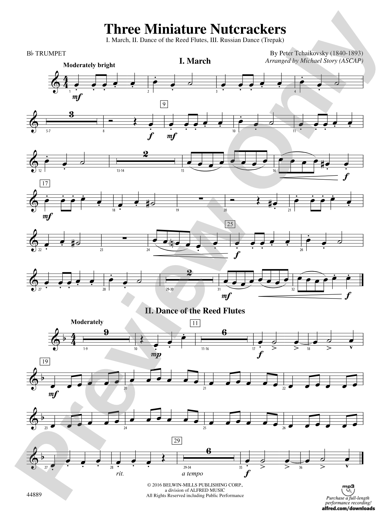 Three Miniature Nutcrackers: 1st B-flat Trumpet