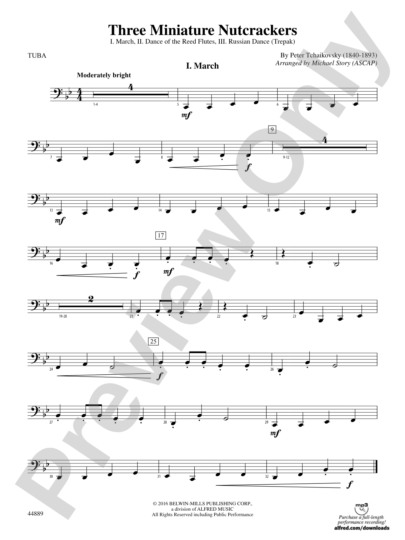Three Miniature Nutcrackers: Tuba