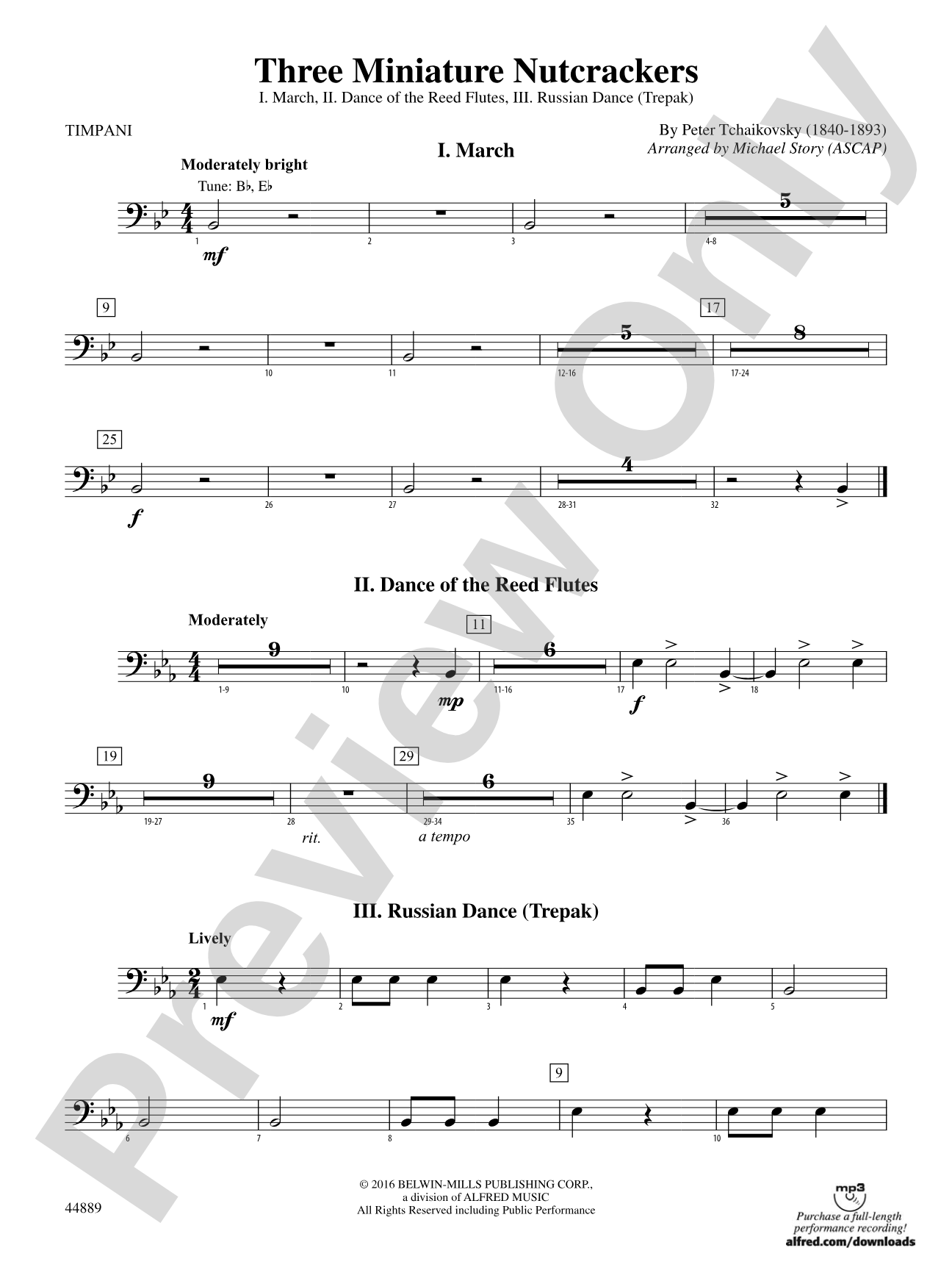 Three Miniature Nutcrackers: Timpani