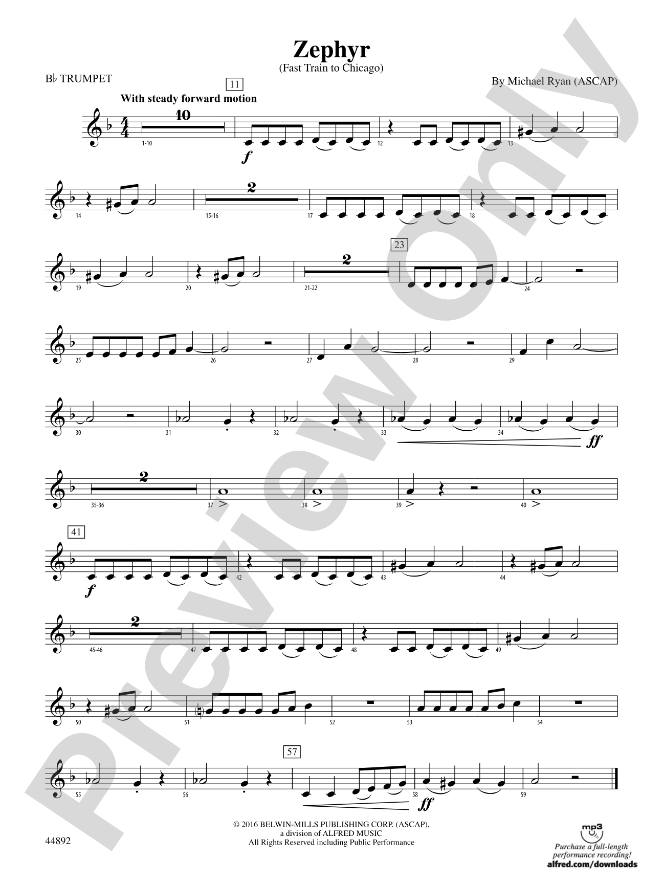 Zephyr: 1st B-flat Trumpet