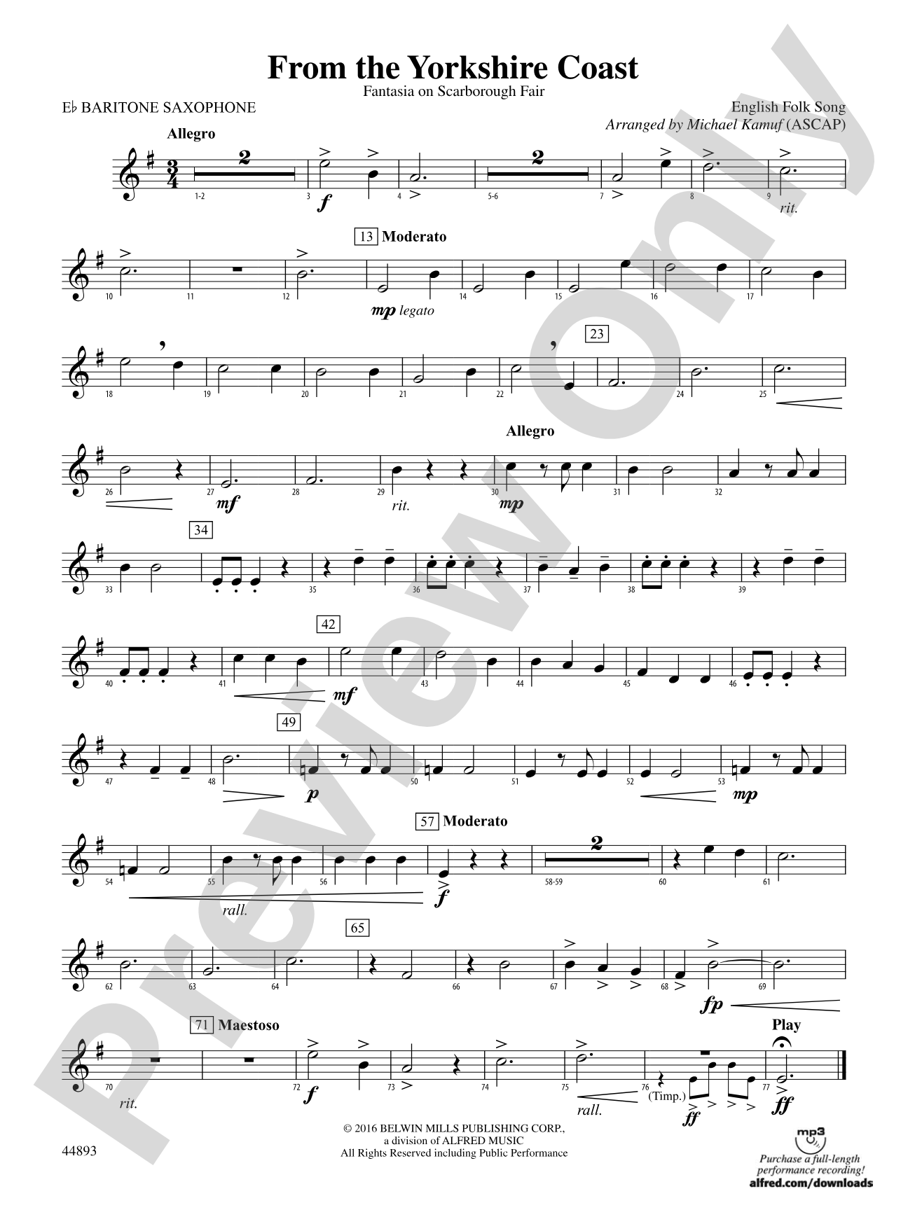 From the Yorkshire Coast: E-flat Baritone Saxophone