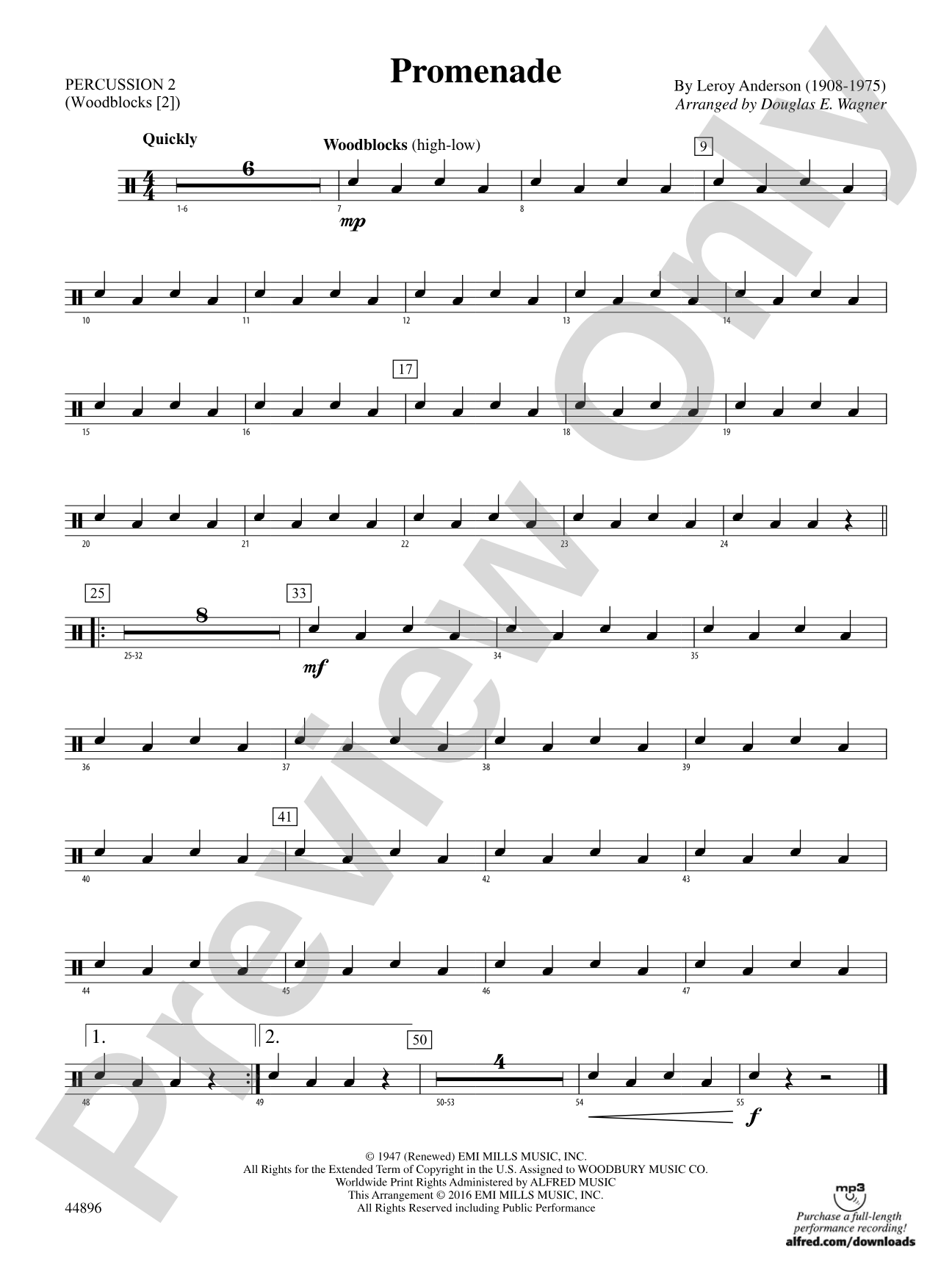 Promenade: 2nd Percussion