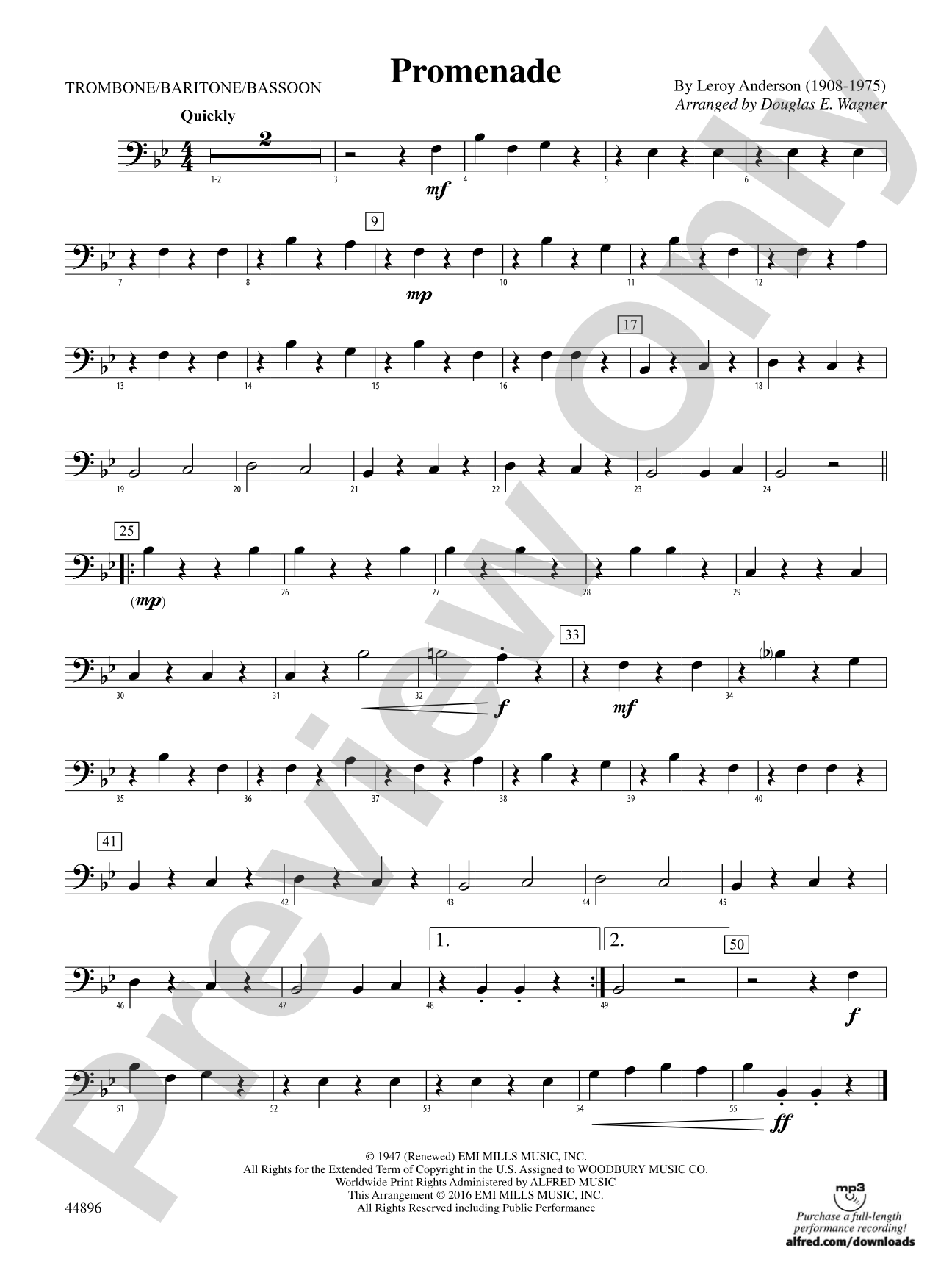 Promenade: 1st Trombone