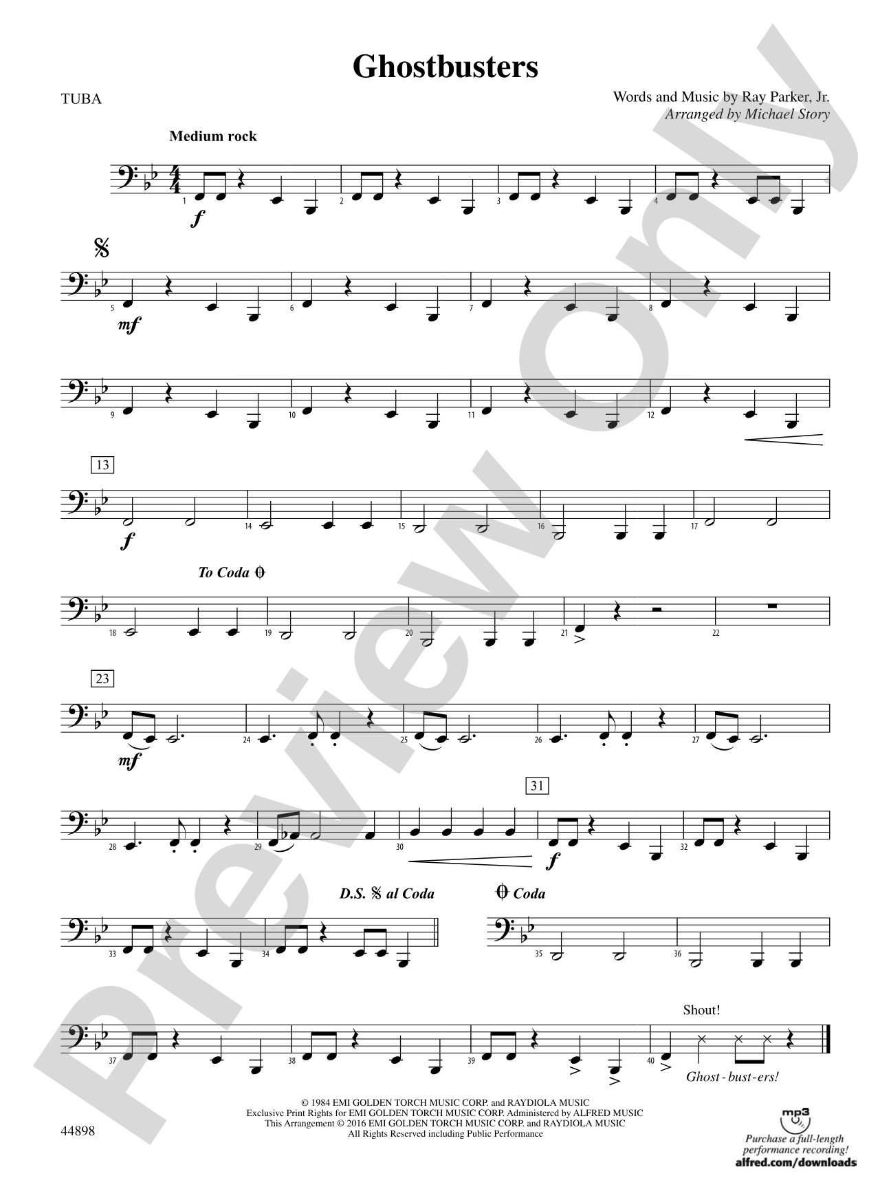 Ghostbusters (from Ghostbusters): Tuba