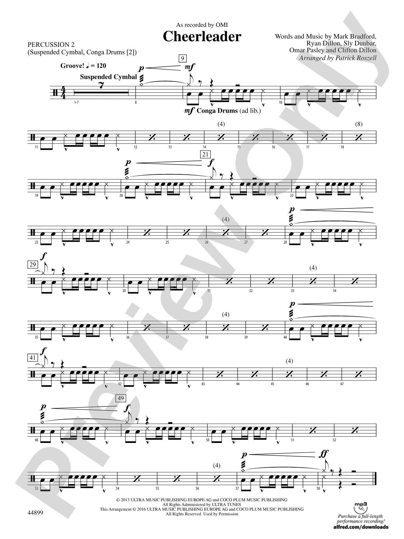 Cheerleader: 2nd Percussion