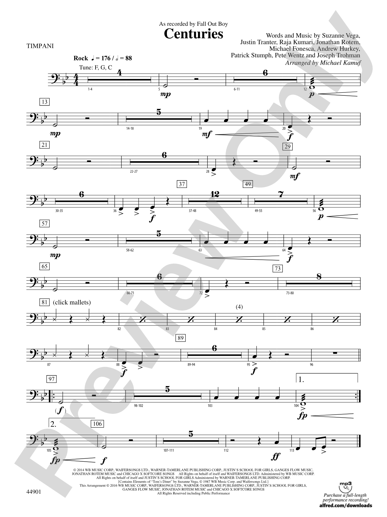 Centuries: Timpani