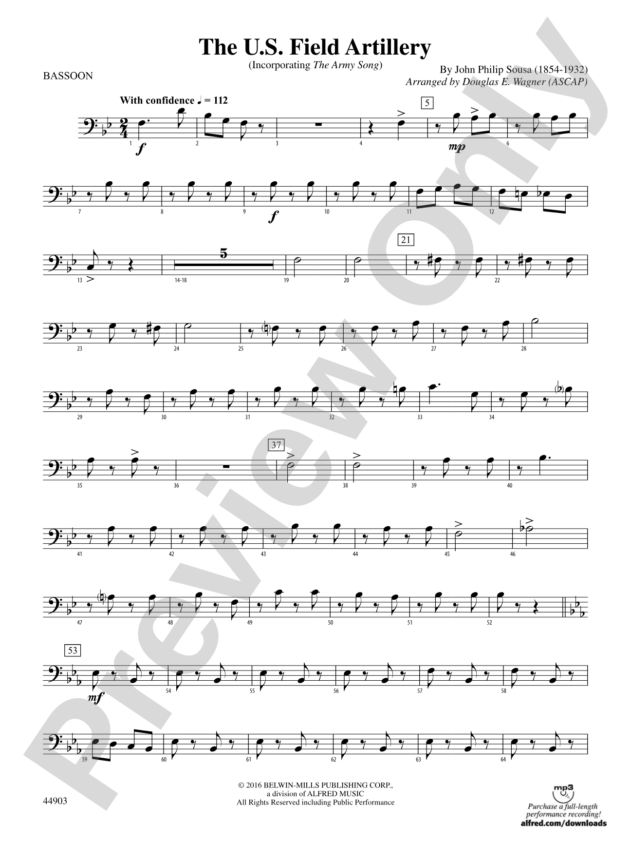 The U.S. Field Artillery: Bassoon