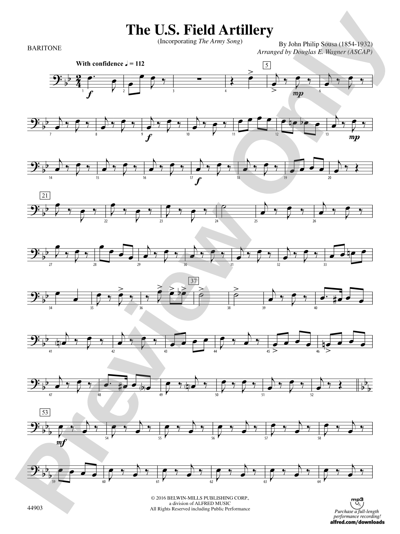 The U.S. Field Artillery: Baritone B.C.