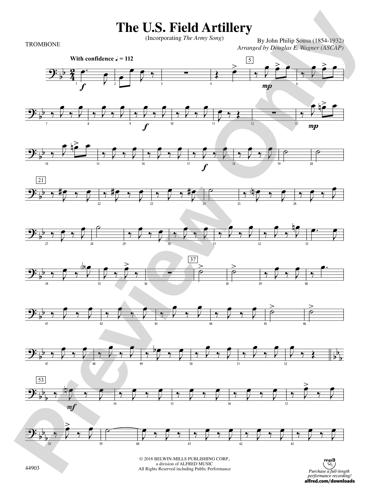 The U.S. Field Artillery: 1st Trombone