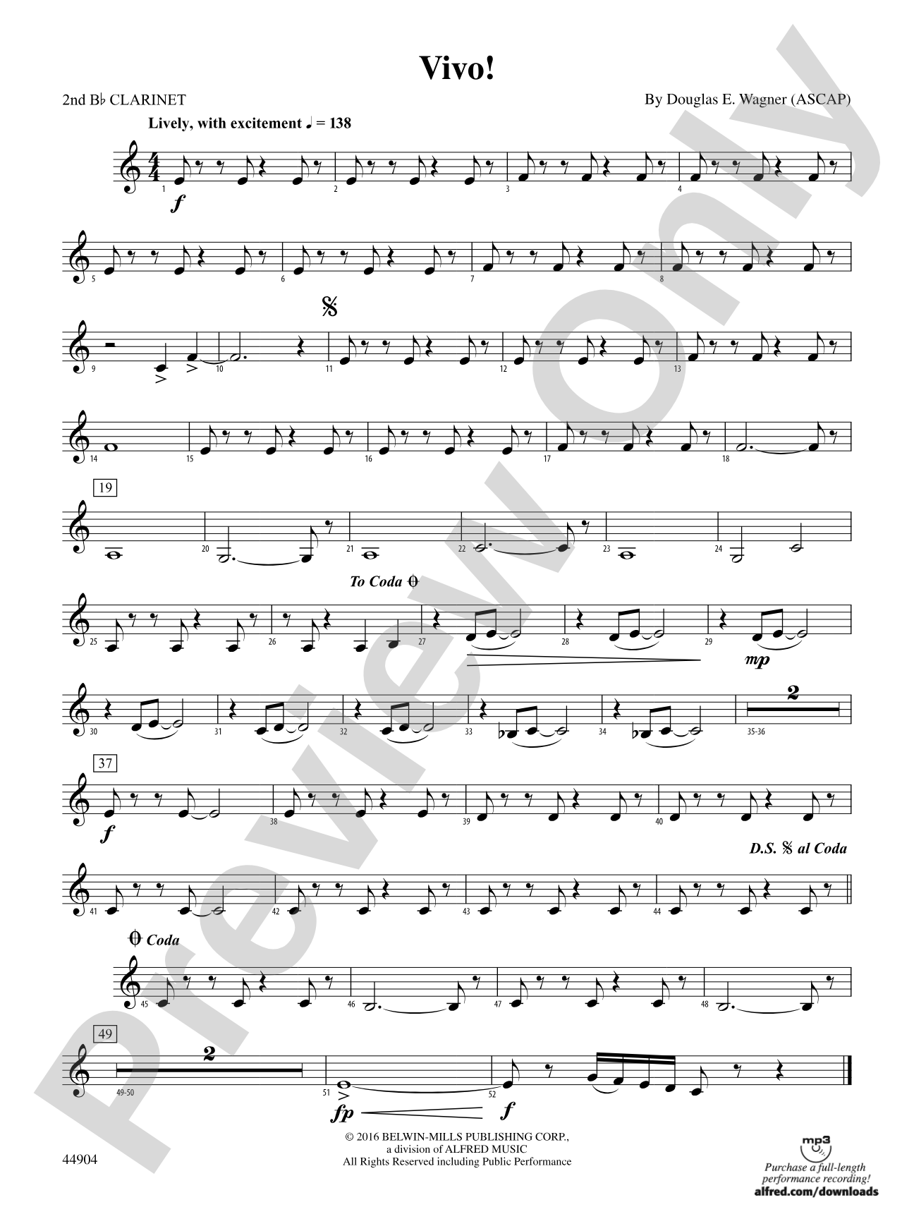 Vivo!: 2nd B-flat Clarinet