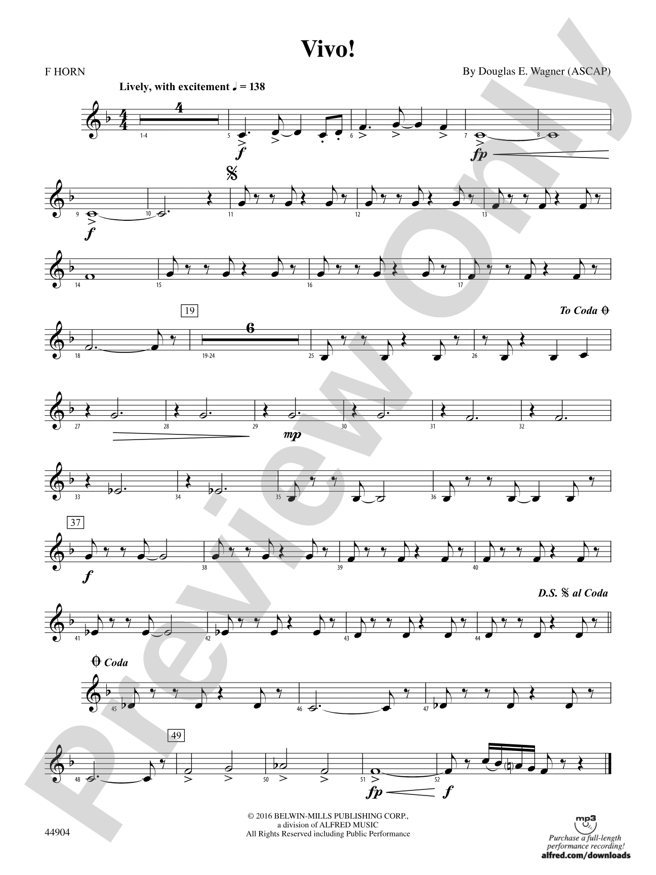 Vivo!: 1st F Horn