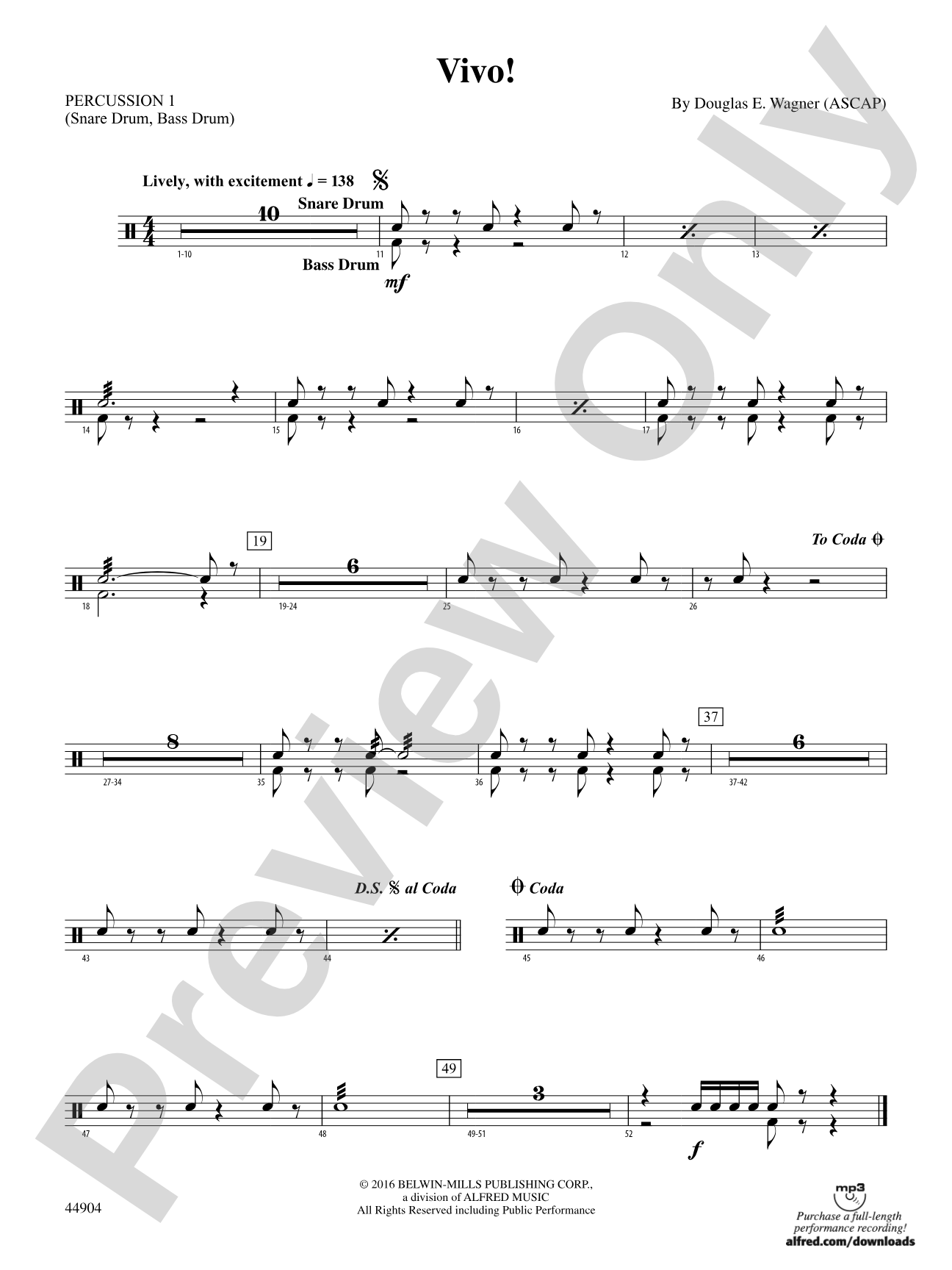 Vivo!: 1st Percussion