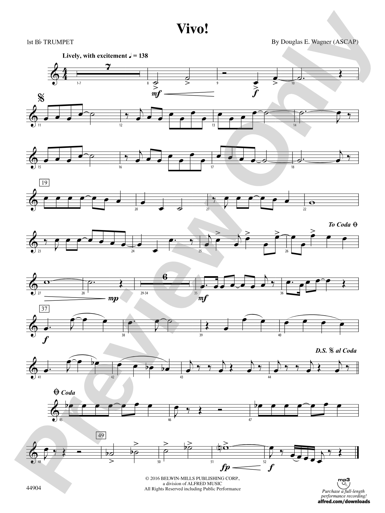 Vivo!: 1st B-flat Trumpet