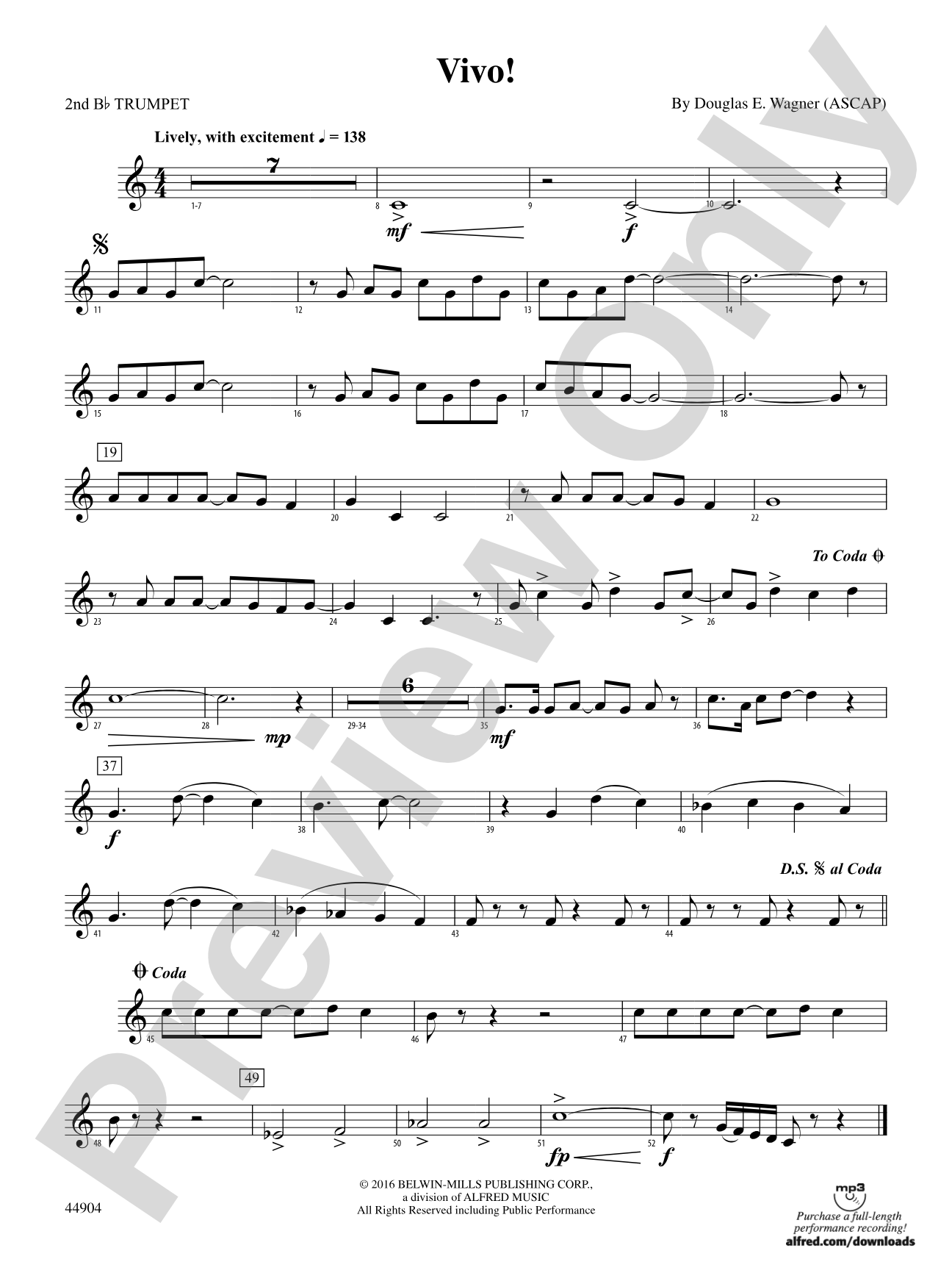 Vivo!: 2nd B-flat Trumpet