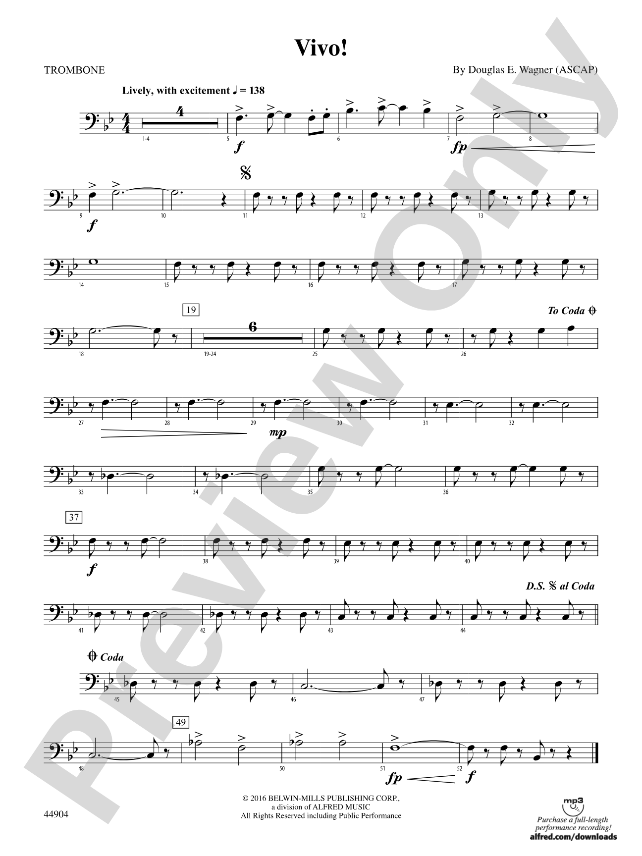 Vivo!: 1st Trombone