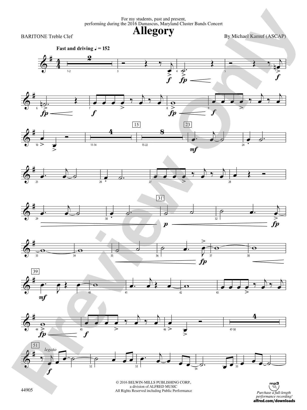 Allegory: Baritone T.C.