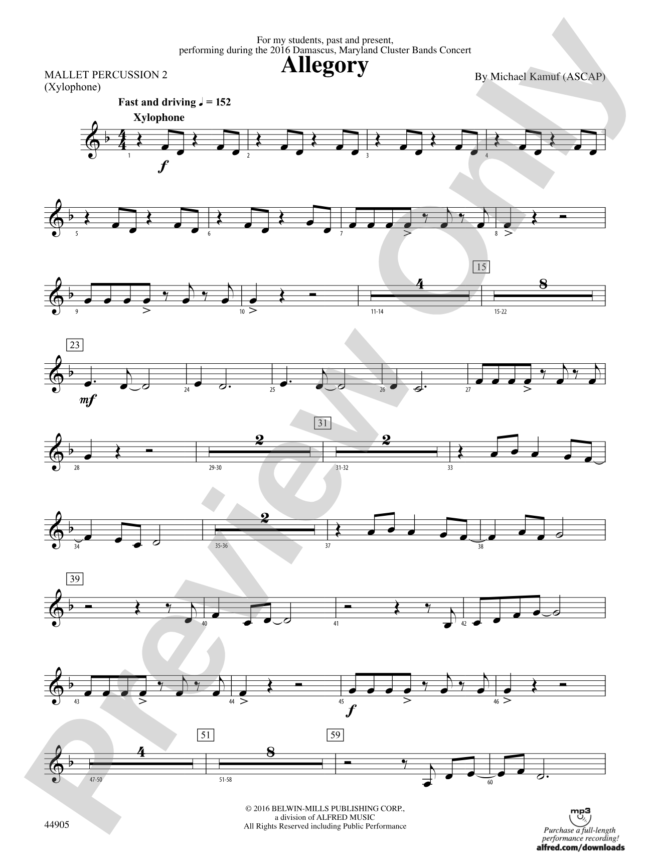 Allegory: 2nd Mallet Percussion