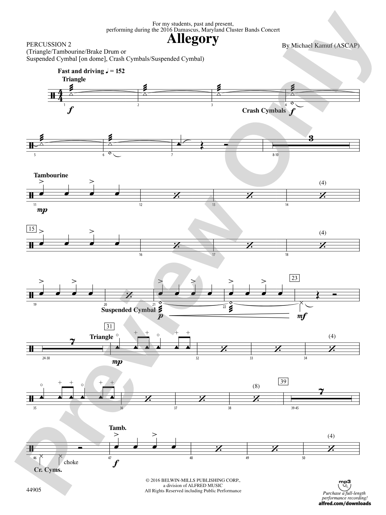 Allegory: 2nd Percussion