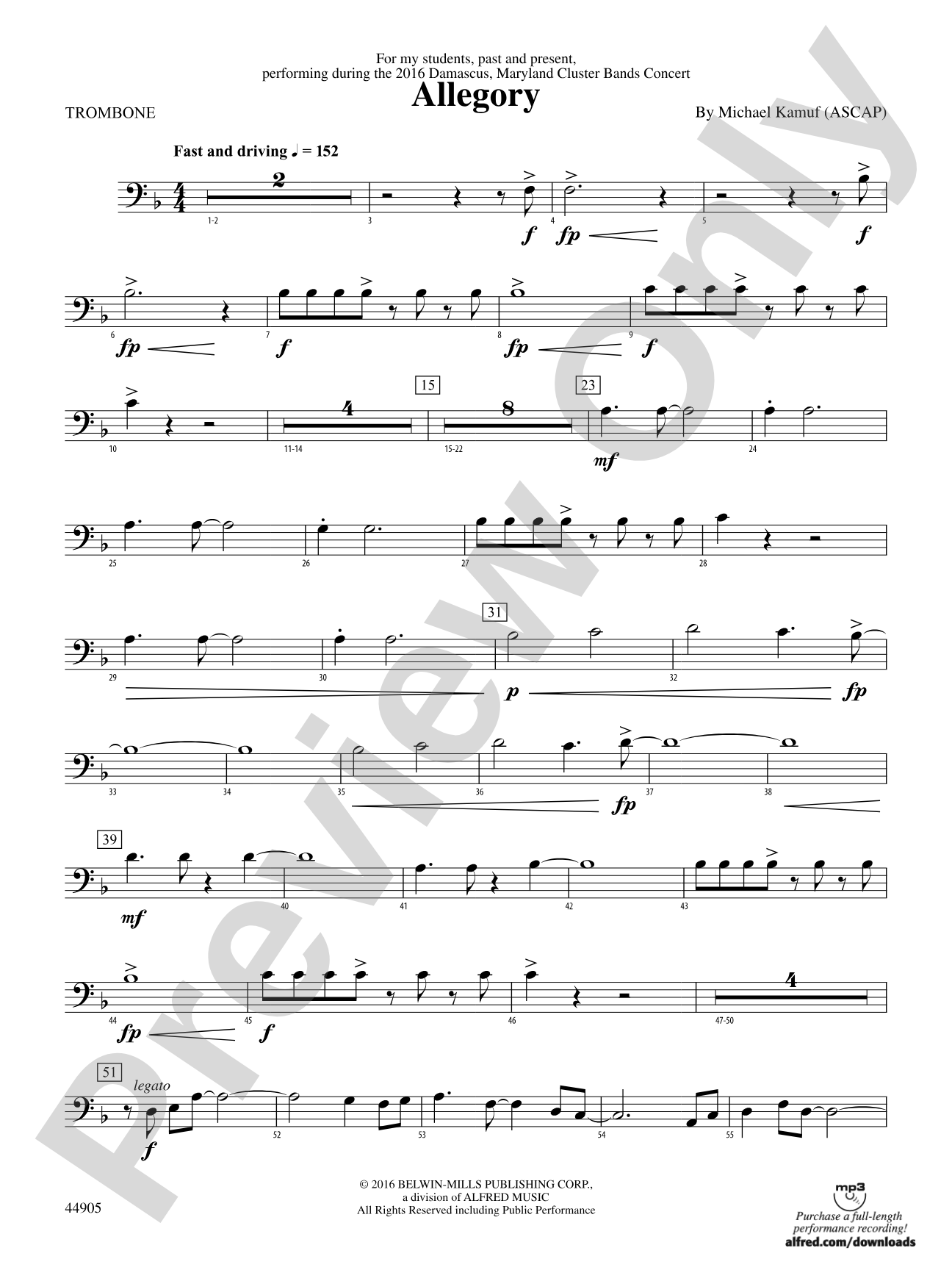 Allegory: 1st Trombone