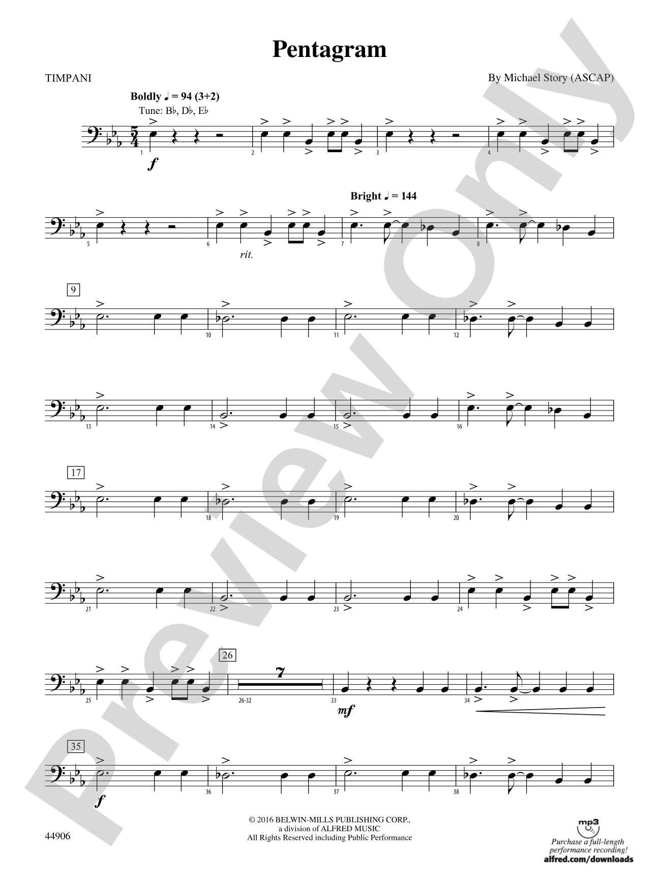 Pentagram: Timpani